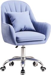 TEMPO KONDELA Irodai szék, kék Velvet szövet/króm, KLIAN - mindigbutor