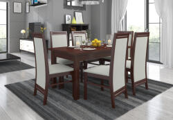 ADRK RODOS 7 asztal és szék készlet, Sötét dió - smartbutor