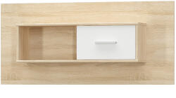 TEMPO KONDELA Faliszekrény 1D, fehér/tölgy sonoma, TEYO - smartbutor