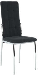 TEMPO KONDELA Szék, fekete anyag/fém, ADORA NEW - smartbutor