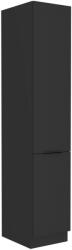 TEMPO KONDELA Magas szekrény, fekete, SIBER 40 DK-210 2F