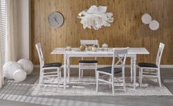 Halmar NELSON bővíthető étkezőasztal, téglalap alakú, szín: fehér - smartbutor