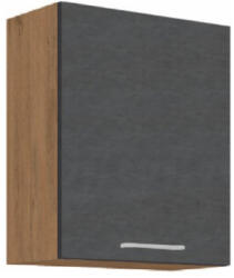 TEMPO KONDELA Felsőszekrény, tölgy lancelot/szürke matt, VEGA 60 G-72 1F - smartbutor