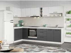 Mobiro Lorand szürke-fehér konyhabútor - 32 - 141, 6/301, 6 cm - mindigbutor