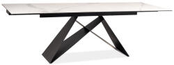 WIPMEB WESTIN III asztal 160-240 CERAMIC fehér/fekete MATT - smartbutor