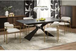 Halmar LUCIANO asztal, kék márvány / fekete