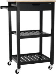 TEMPO KONDELA Tálalókocsi, természetes/fekete, ARETE - mindigbutor