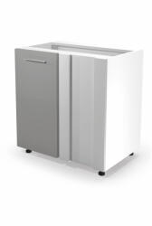 Halmar Vento dn-100/82 alsó sarokszekrény magasfényű szürke - smartbutor