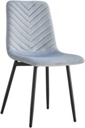 TEMPO KONDELA Szék, szürke Velvet szövet/fekete, RAMITA TYP 2 - mindigbutor