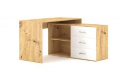 WIPMEB Kurt Sarok íróasztal 3s Tölgy Artisan/fehér - mindigbutor