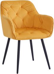 TEMPO KONDELA Dizájnos fotel, sárga Velvet szövet, FEDRIS NEW - mindigbutor