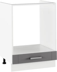 TEMPO KONDELA Alsó szekrény tűzhelyre, sötétszürke/fehér, JULIA TYP 58 - smartbutor