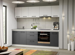 Mobiro Lorand szürke-fehér konyhabútor - 15 - 243, 2 cm