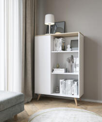 ADRK FONZI 90x40 polc, Fehér, Sonoma - smartbutor