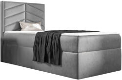 Miló Bútor St7 boxspring ágy, világosszürke, balos (100 cm) - smartbutor