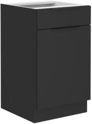 TEMPO KONDELA Alsó szekrény, fekete, SIBER 50 D 1F 1S BB - mindigbutor