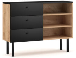 WIPMEB JULIA komód tölgy artisan/fekete 2k - smartbutor