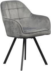 TEMPO KONDELA Forgó étkezőszék, sötétszürke Velvet szövet, SAMANTA - mindigbutor