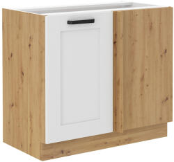 TEMPO KONDELA Alsó szekrény, fehér/artisan tölgy, LULA 105 ND 1F BB - smartbutor