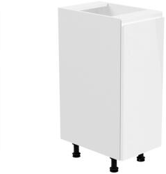 TEMPO KONDELA Alsószekrény, fehér/fehér extra magasfényű, jobbos, AURORA D30 - mindigbutor - 31 050 Ft