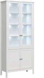 TEMPO KONDELA Vitrin 2D2W, fehér, OLJE - smartbutor