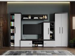 Mobiro MAX C08 nappali szekrénysor fehér-ferrara színben - mindigbutor