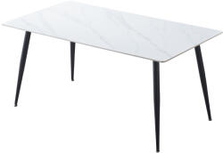 Fortrade Asztal adria (160x90x75, magasfényű fehér márvány) - smartbutor