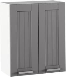 TEMPO KONDELA Felső szekrény, sötétszürke/fehér, JULIA TYP 6 - mindigbutor