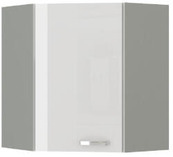 TEMPO KONDELA Felsőszekrény, fehér magasfényű, PRADO 60/60 N G-72 - smartbutor