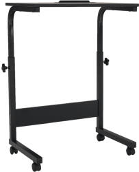 TEMPO KONDELA Számítógépasztal kerekekkel, fekete, WESTA - smartbutor