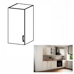 TEMPO KONDELA Felsőszekrény G40, balos, fehér/sosna Andersen, SICILIA - mindigbutor