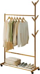 TEMPO KONDELA Kerekes akasztó, bambus, 100 cm széles, VIKIR TYP 3 - mindigbutor