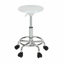 TEMPO KONDELA Szék, fehér/króm, MABEL 3 NEW - mindigbutor