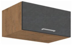 TEMPO KONDELA Felsőszekrény, tölgy lancelot/szürke matt, VEGA 80 NAGU-36 1F - smartbutor