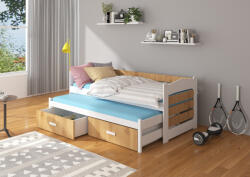 ADRK Ágykeret dupla matraccal TIARRO 180x80, Fehér, Artisan - smartbutor