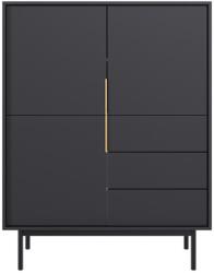 WIPMEB Viva Komoda Magas 3d3s Fekete/fekete