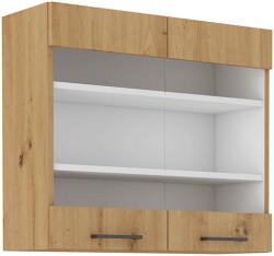 TEMPO KONDELA Felső szekrény, artisan tölgy, MONRO 80 GS-72 2F - mindigbutor