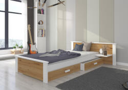 ADRK Ágy matraccal ALDEX SHELF 200x90, Fehér, Artisan - smartbutor