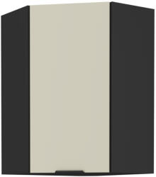 TEMPO KONDELA Felső sarokszekrény cashmere/fekete, ARAKA 60x60 GN-90 1F - smartbutor