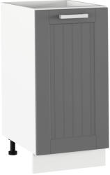 TEMPO KONDELA Alsó szekrény, sötétszürke/fehér, JULIA TYP 52 - smartbutor