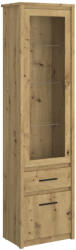 TEMPO KONDELA Vitrin 1D1W1S, artisan tölgy, AIRON - smartbutor