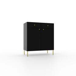 ADRK Tili 2D 2S Komód, Fekete, Fekete - smartbutor