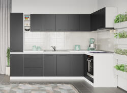 Mobiro Maia szürke sarokkonyhabútor - 23 - 280/161, 6 cm