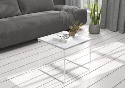 ADRK ELENA 50x50 kávéasztal, Fehér, Beton - smartbutor