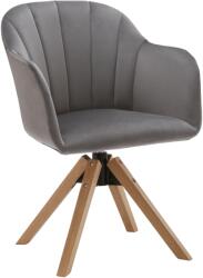 TEMPO KONDELA Forgószék, világosszürke/bükk, DALIO - mindigbutor