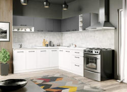 Mobiro Arthur fehér és szürke konyhabútor - 37 - 231, 6/211, 6 cm