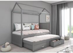 ADRK Jonaszek házikó ágy 180x80, Grafitszürke - mindigbutor