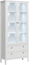 TEMPO KONDELA Vitrin 2W2S, fehér, OLJE - mindigbutor