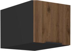 TEMPO KONDELA Felső szekrény, okapi dió/fekete, MENZO 40 NAGU-36 1F