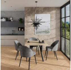 ADRK RODOS 84 asztal és szék készlet, Sonoma, Fekete - mindigbutor